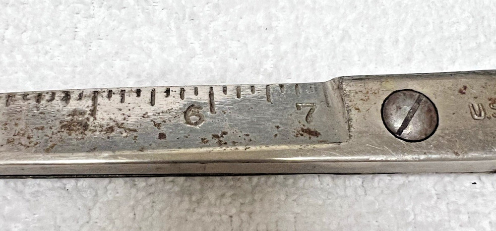 Vintage Extra Long Sewing Scissors with 7 inch Ruler on Blade