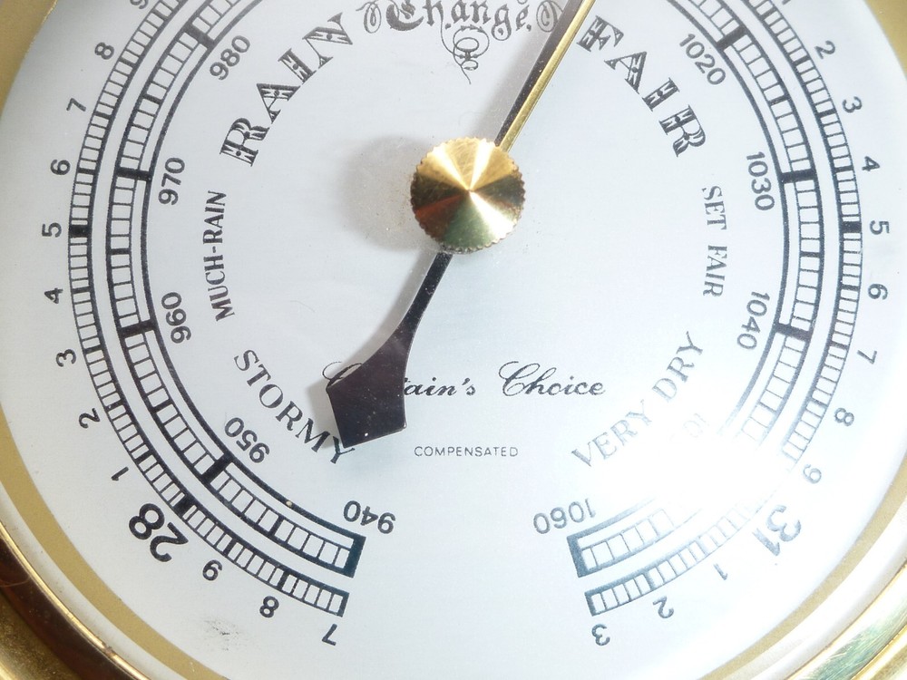 SOLID BRASS COMPENSATED SHIP’S BAROMETER, MADE IN GERMANY