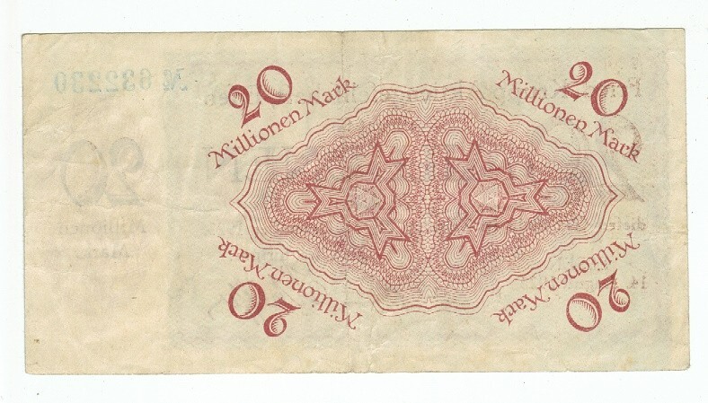 GERMANY BANKNOTE 20 MILLION MARK ESSEN 1923