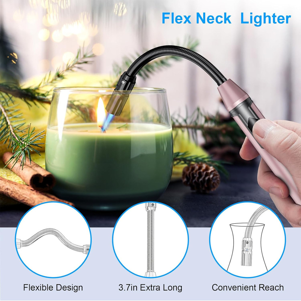 Torch Lighter Refillable Butane Lighter Long Flexible Neck Multipurpose Lighter