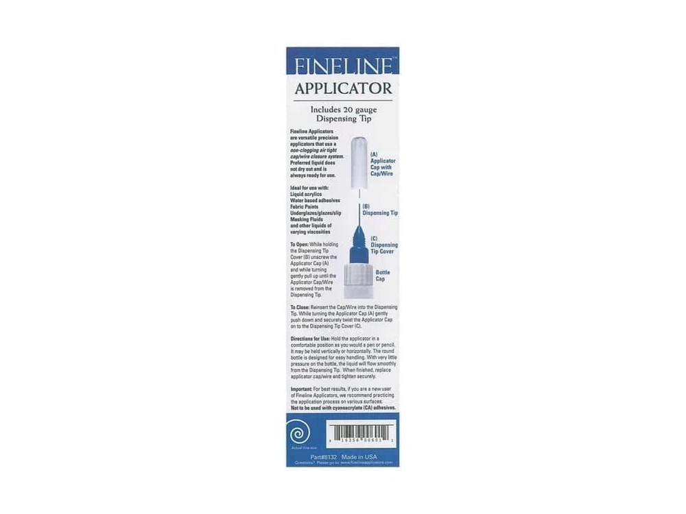 3 Pkg 1oz Fineline 20 Gauge Precision Applicators - Empty