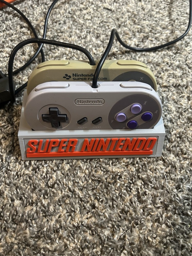 SNES Super Nintendo Dual Controller Stand 3D Print
