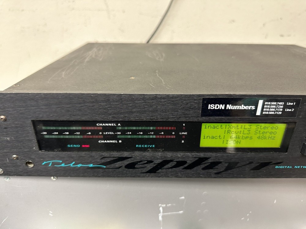 Telos Zephyr Digital Network Audio Transceiver Tested and Working