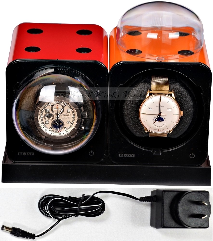 Fancy Brick Dual Automatic Watch Winder system-model: 2FB-E2-CLRS,expand to 6x