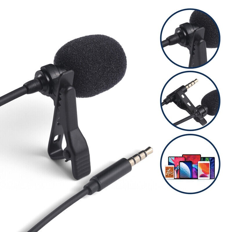 PROFESSIONAL Lavalier Lapel Microphone Mic For iPhone Android&Windows Smartphone