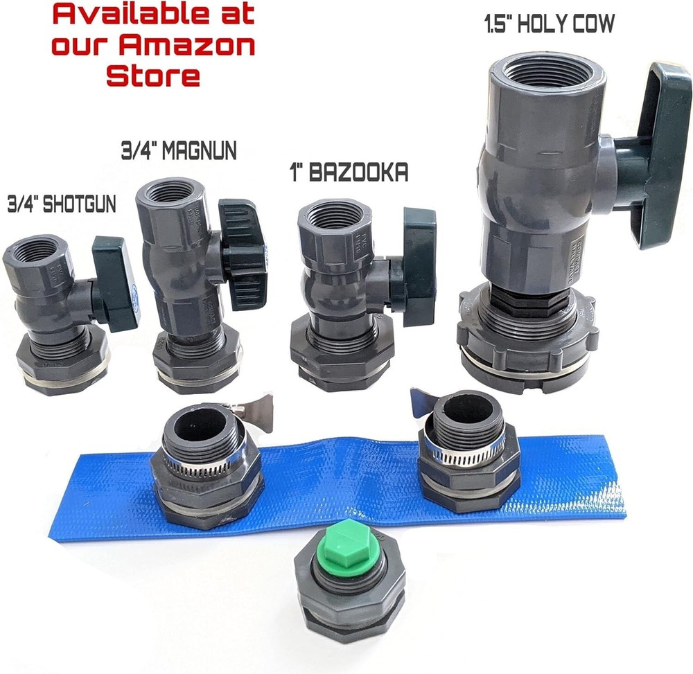 UV-Resistant PVC Bulkhead Fitting Kit for Rain Barrels - Maximum Flow Design