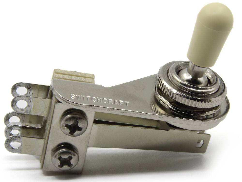 Switchcraft 3-way Toggle Switch - Right Angle "L-Type" w/ Cream Switchcraft Tip