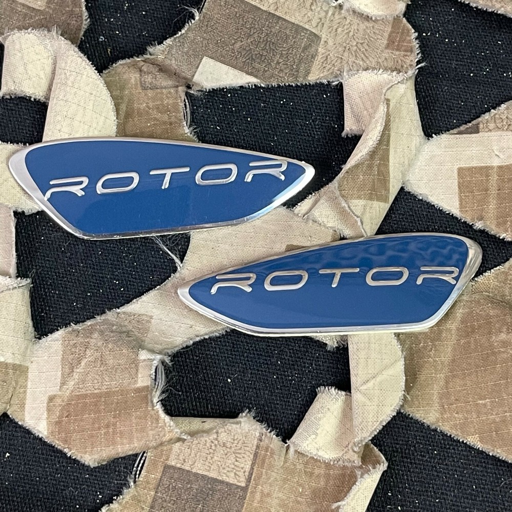 NEW Dye Rotor Bottom Shell Logo Set - Left & Right - Blue