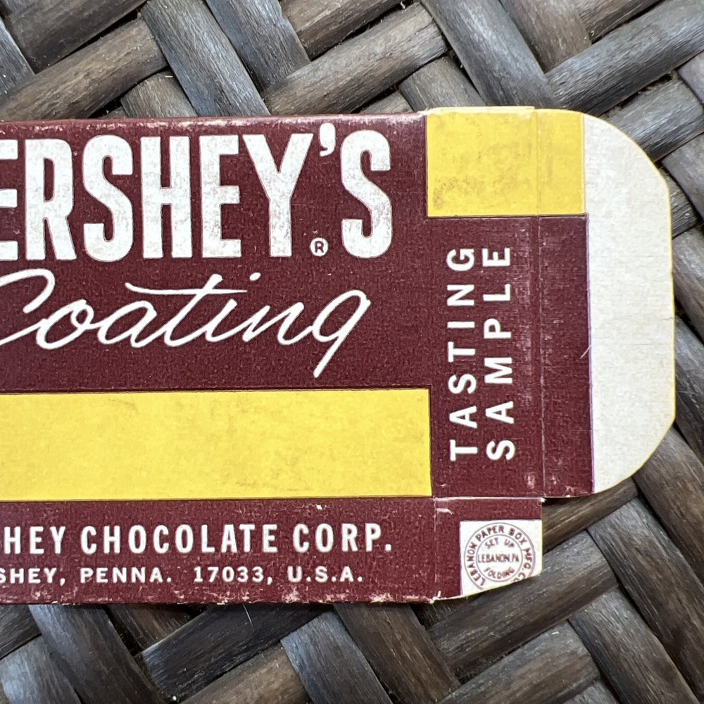 vintage Hershey’s Coating Tasting Sample box unused