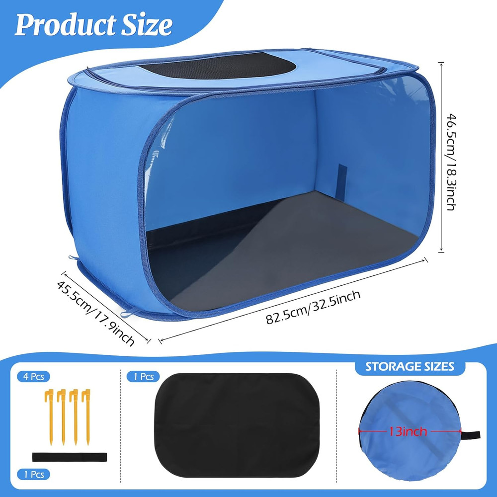 Chicken Brooder Box for Chicks, Pop Up Chick Brooder Kit with Clear Window, Wate
