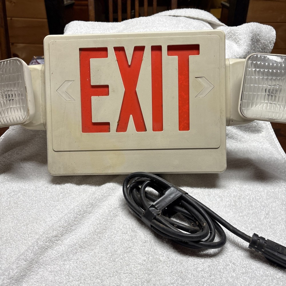 Exit Light With 110 Cord Attached Can Be Plugged Into Outlet  Read Description