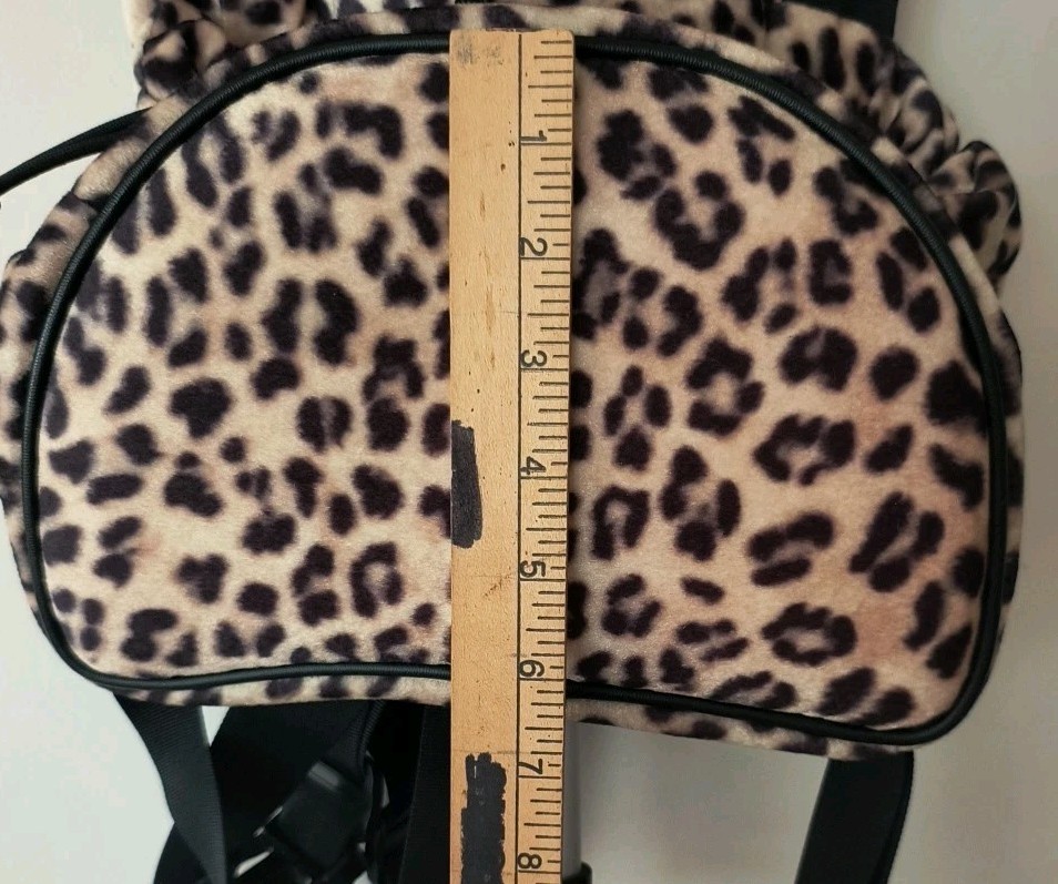 Pet pocket Leopard print Front mount dog carrier Adjustable Straps