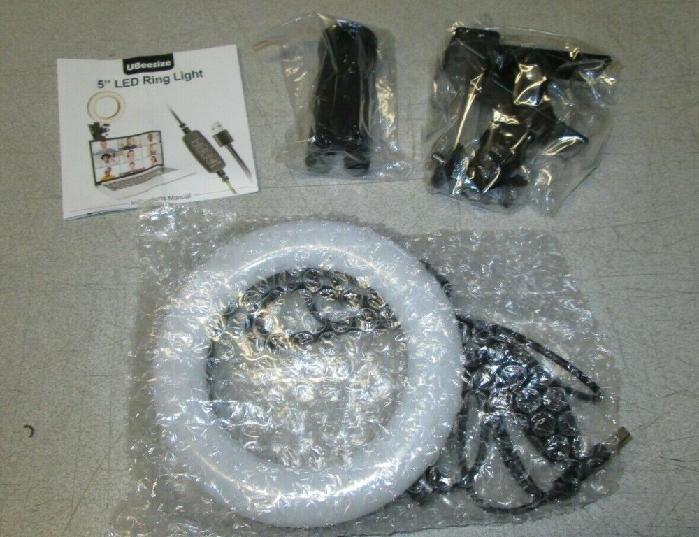 UBeesize 5" LED Ring Light - 5 Light Mode & 10 Levels Brightness