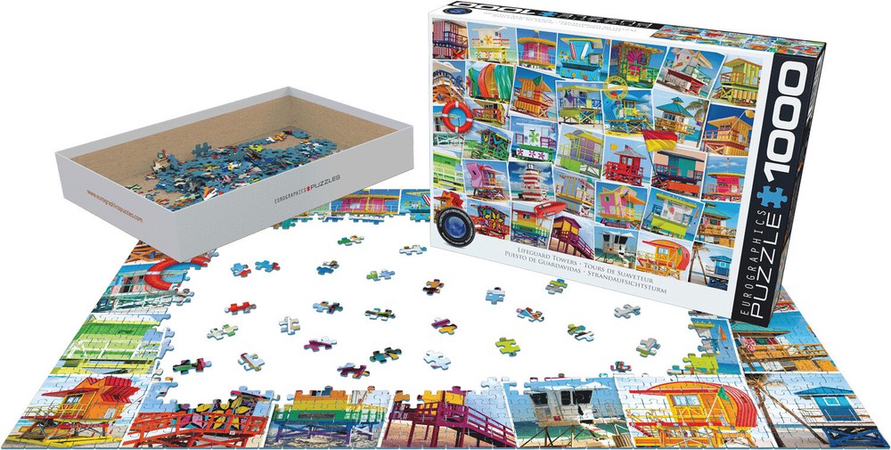 Eurographics Lifeguard Posts 1000 Piece Jigsaw Puzzle