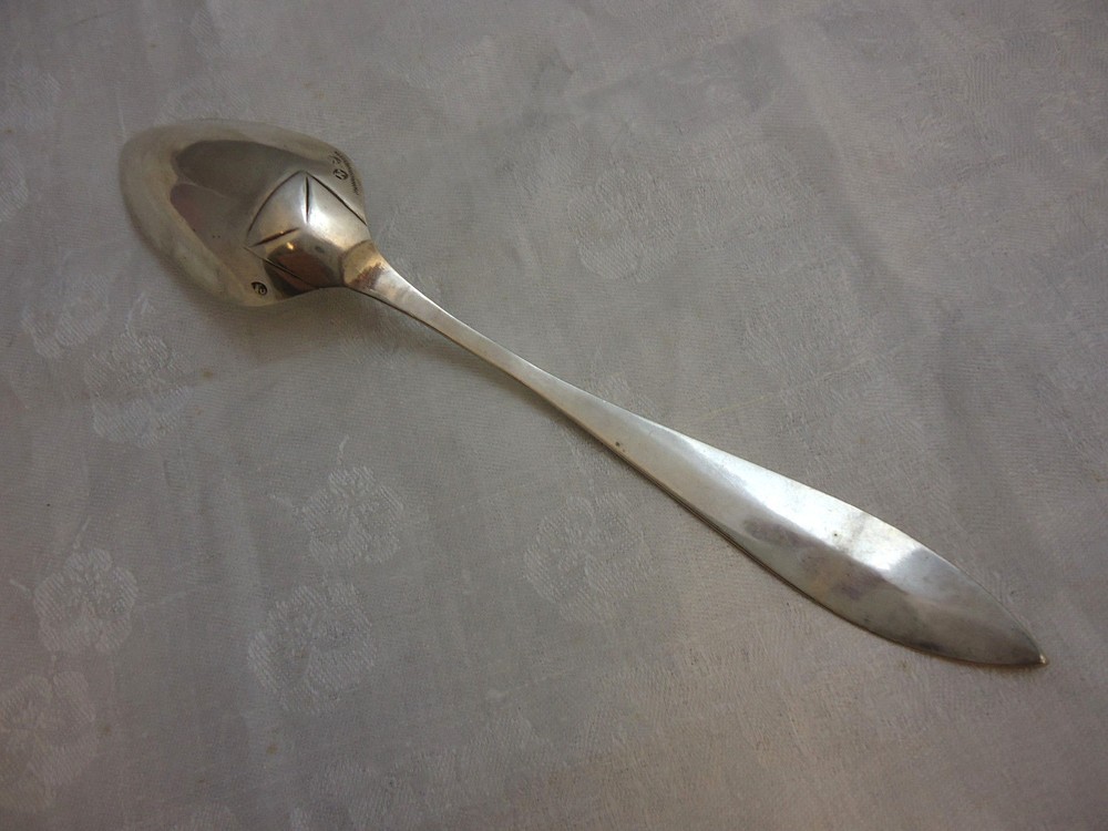 Four 800 Silver Serving Spoons Nuremburg, Germany (#2048)