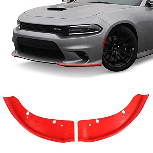 Front Bumper Lip Splitter Protector Replacement for 2015-2024 2025 Dodge Red 2
