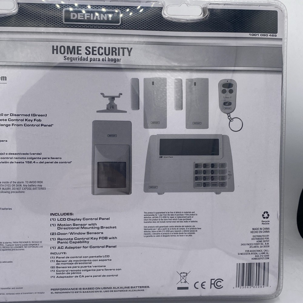 Defiant Wireless Home Security System NO Bluetooth/Internet connection required