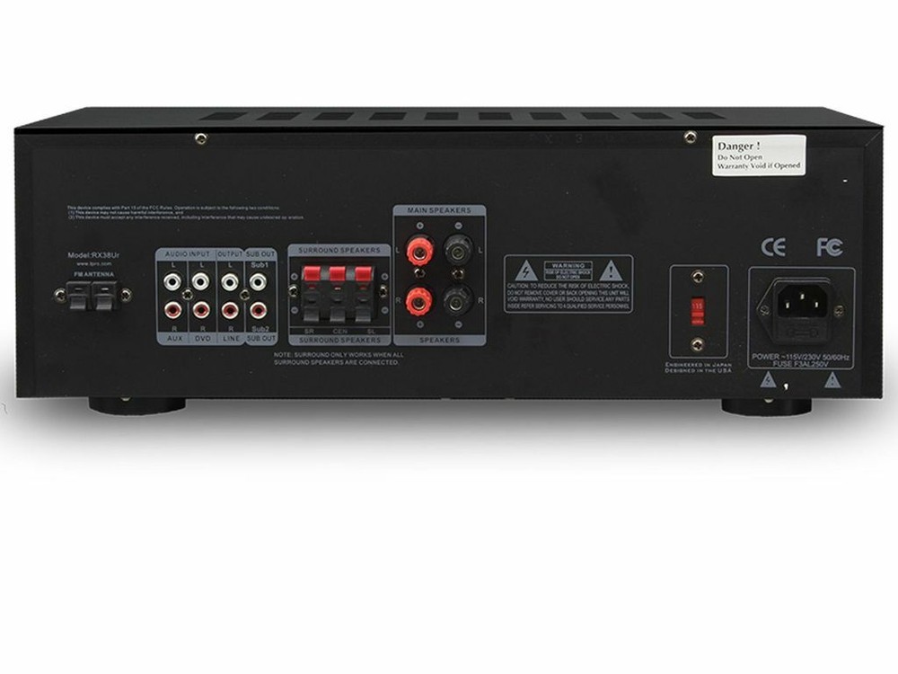 Technical Pro RX38UR 1000-Watt Professional Receiver with USB & SD Card Inputs