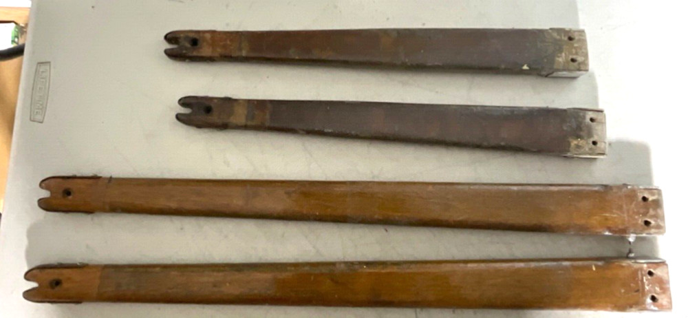 4 Vintage solid Teak Spars for sailboat Mast