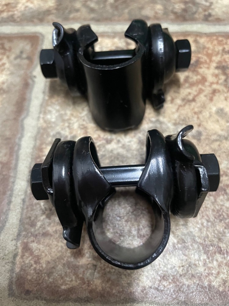Bicycle seat "guts" railed seat clamp - x2 BLACK