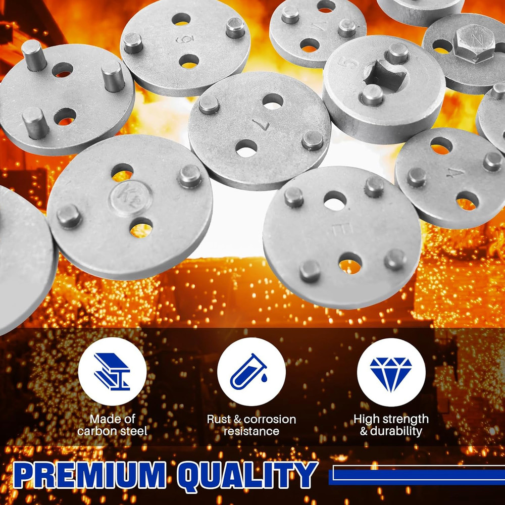 24Pcs Heavy Duty Disc Brake Caliper Tool Set Disc Brake Caliper Compressor Wind