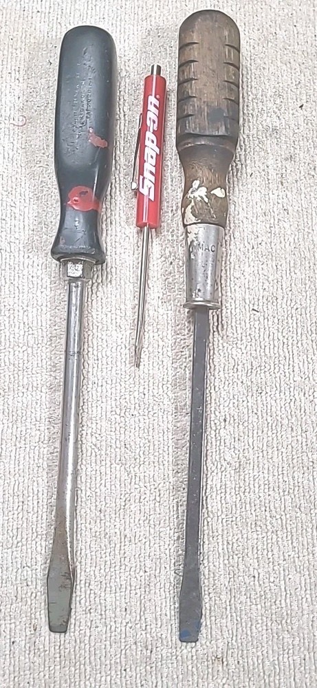 SNAP ON SSD6 FLAT & Pocket SCREWDRIVER, Mac Tools Wood Handle Tool Set