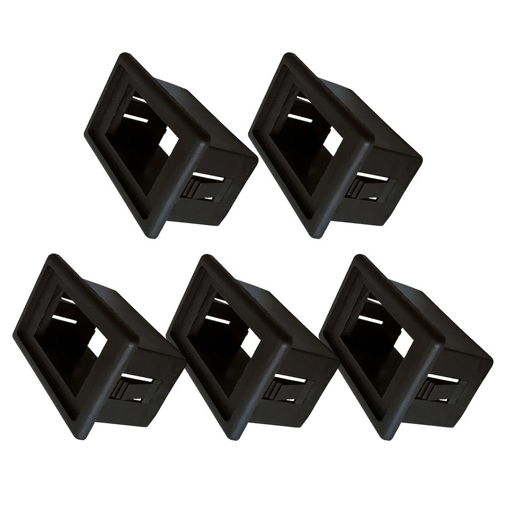 Rocker Switch Holder Panel Kit 5pcs ABS for Dashboard Installation Black