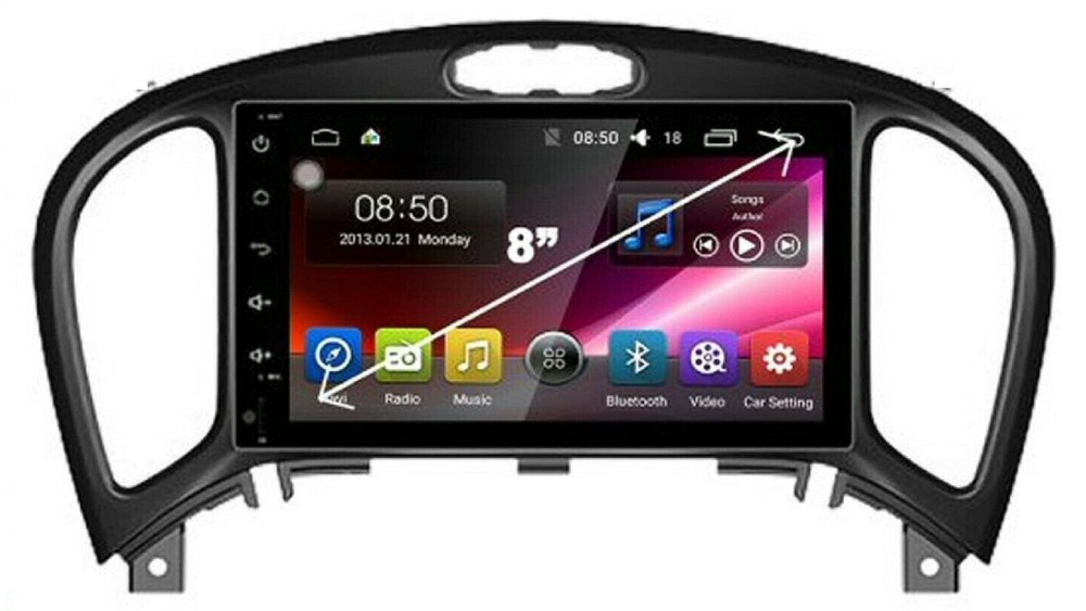 JUKE 2010-2013 GPS WIRELESS APPLE CARPLAY ANDROID AUTO CAMERA DAB+ TPMS DVR