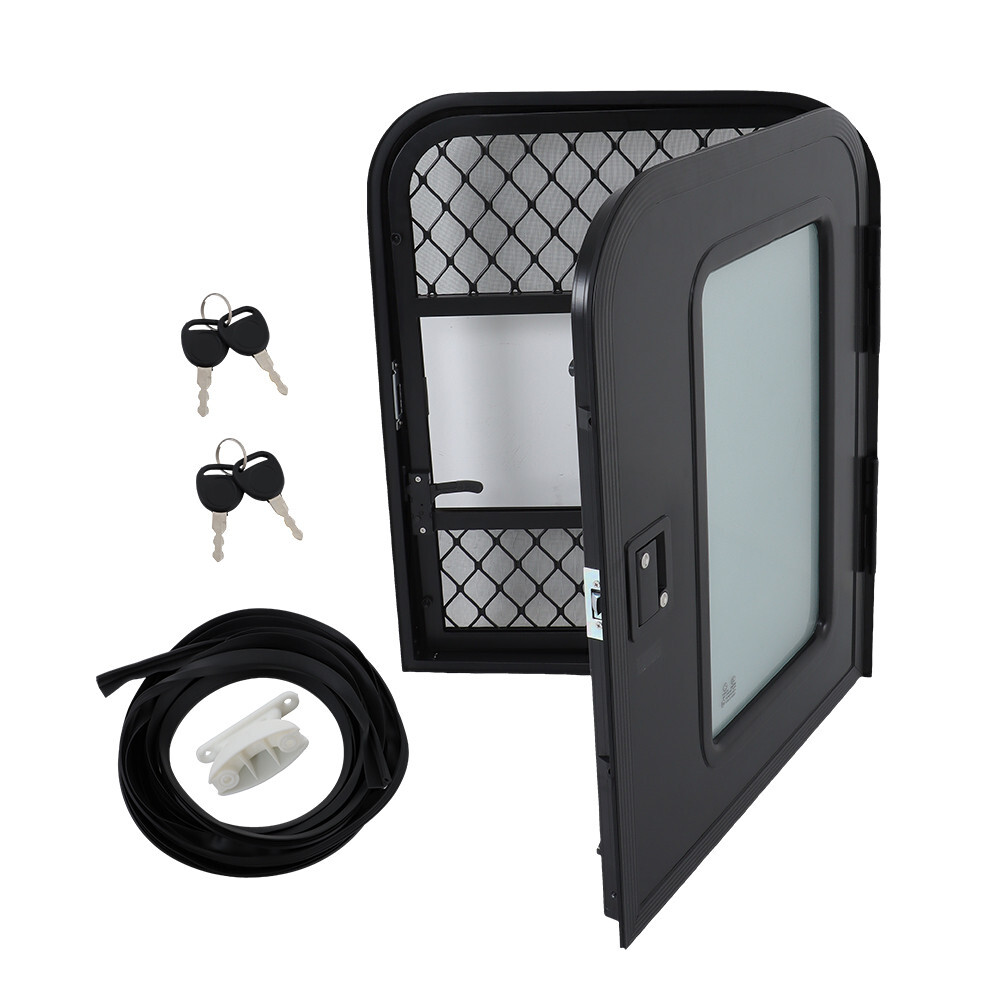 Passenger+Driver Side RV Camper Teardrop Trailer Door 23"~30"×32"~44" Entry Door