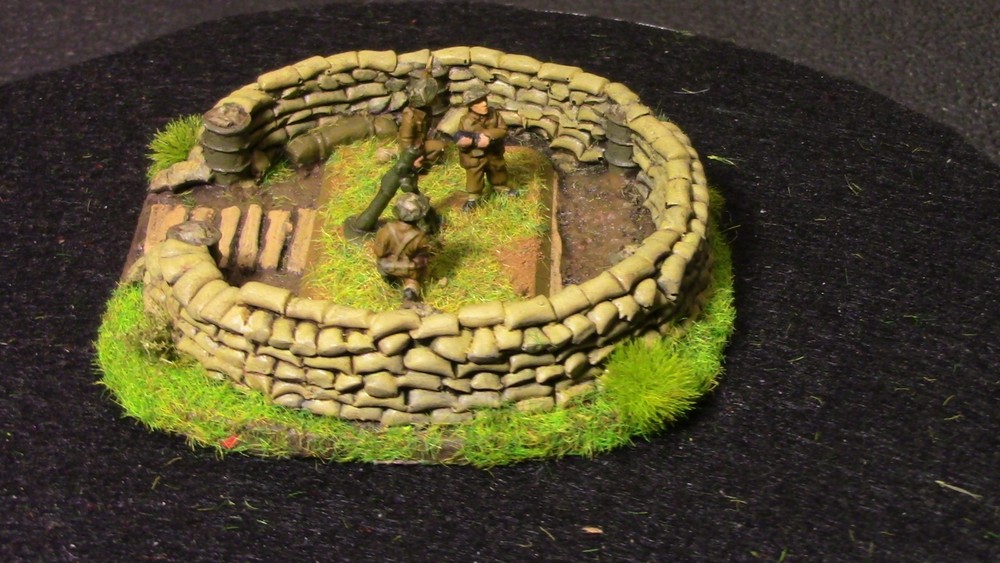 🔥 15mm Pro-Painted Baueda WW2 Mortar Pit