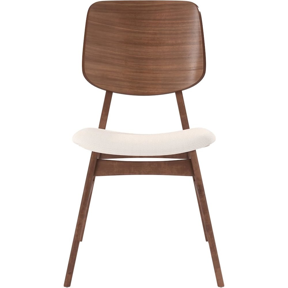 Oscar Corner Table and 2 Wood Back Chairs in Brown