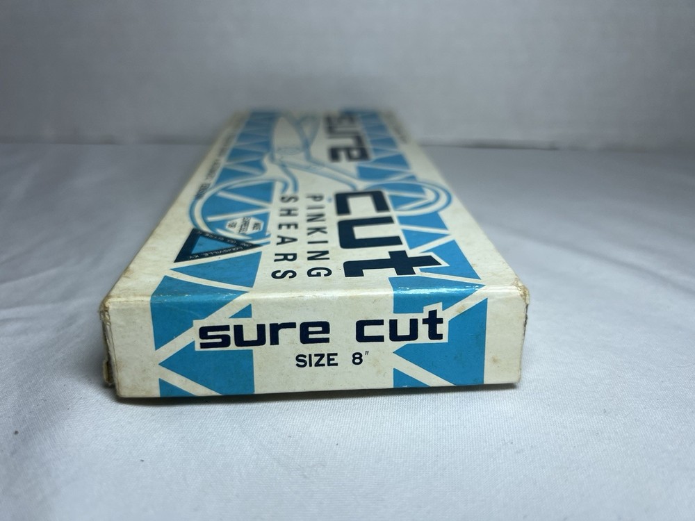 Vintage Sure Cut Pinking Shears With Original Box
