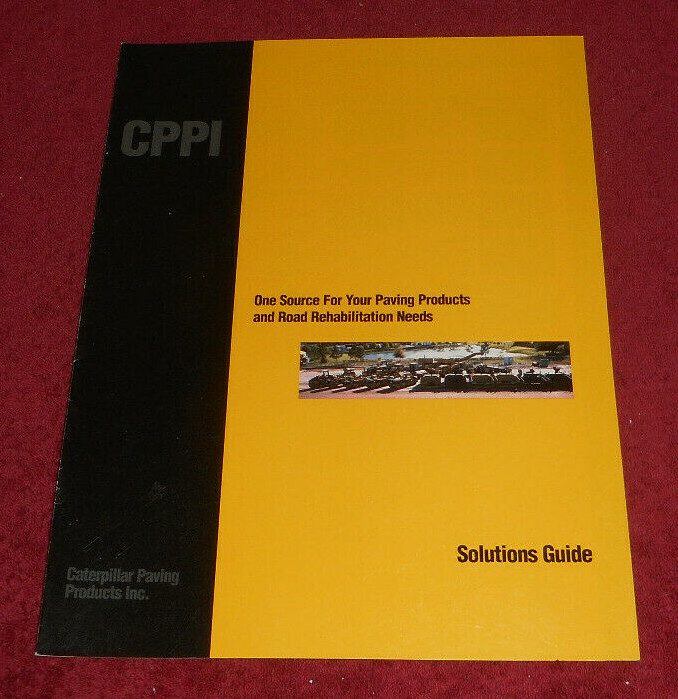 1995 Caterpillar Paving Products Solutions Guide Advertisement Brochure