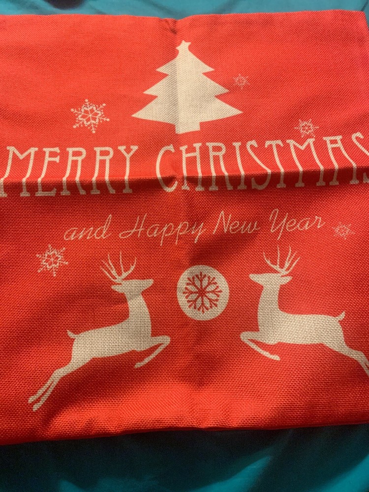 Holiday Pillowcase 16.5”x16.5” (New)