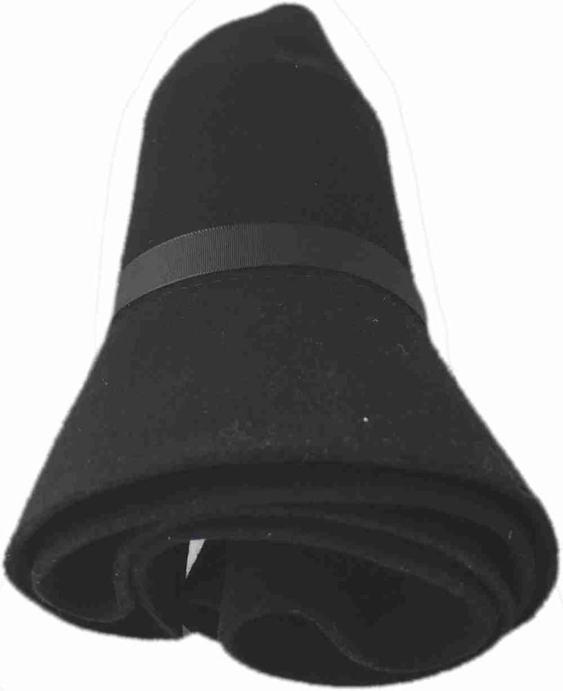 Authentic Rolled Wool Maine Crusher Hat (Midnight Black, Medium / 7 1/8)