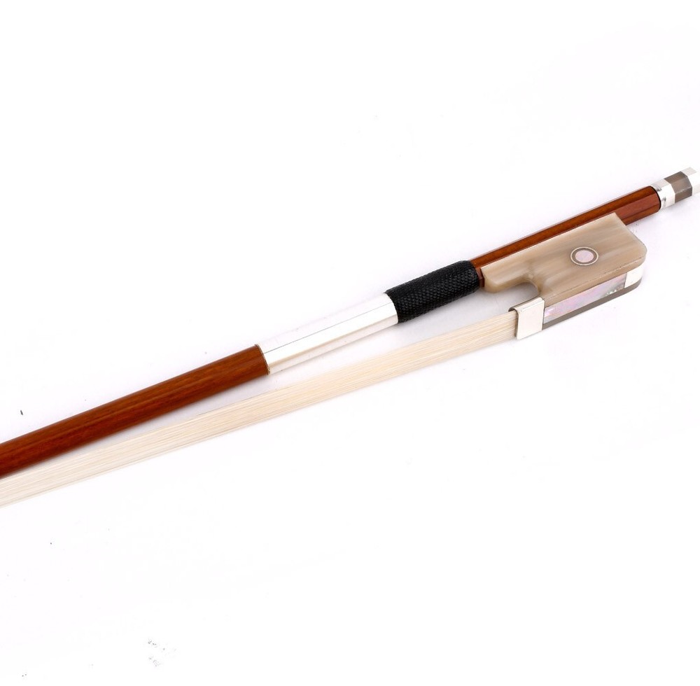 Master Pernambuco Cello Bow 4/4 E.Sartory Copy White OX Parisan eye Silver Stiff