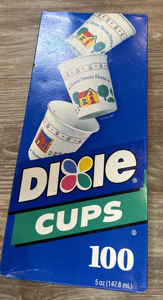 NEW Open Box Dixie Home Sweet Home Design Cups Pack 5 oz. 100 Count - Box Open