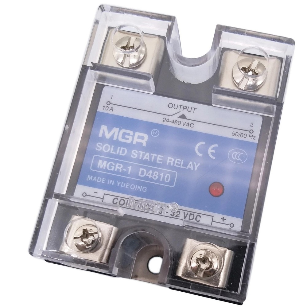 D4810 Solid State Relay 10A Single Phase Solid State Relay DC to AC SSR, 3-32V DC