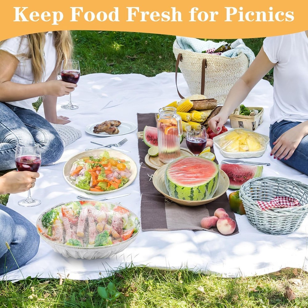 Stretchable 200-Piece Food Covers for Bread Proofing & Easy Storage Solutions