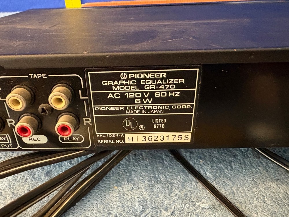 Pioneer GR-470 Vintage Graphic Equalizer