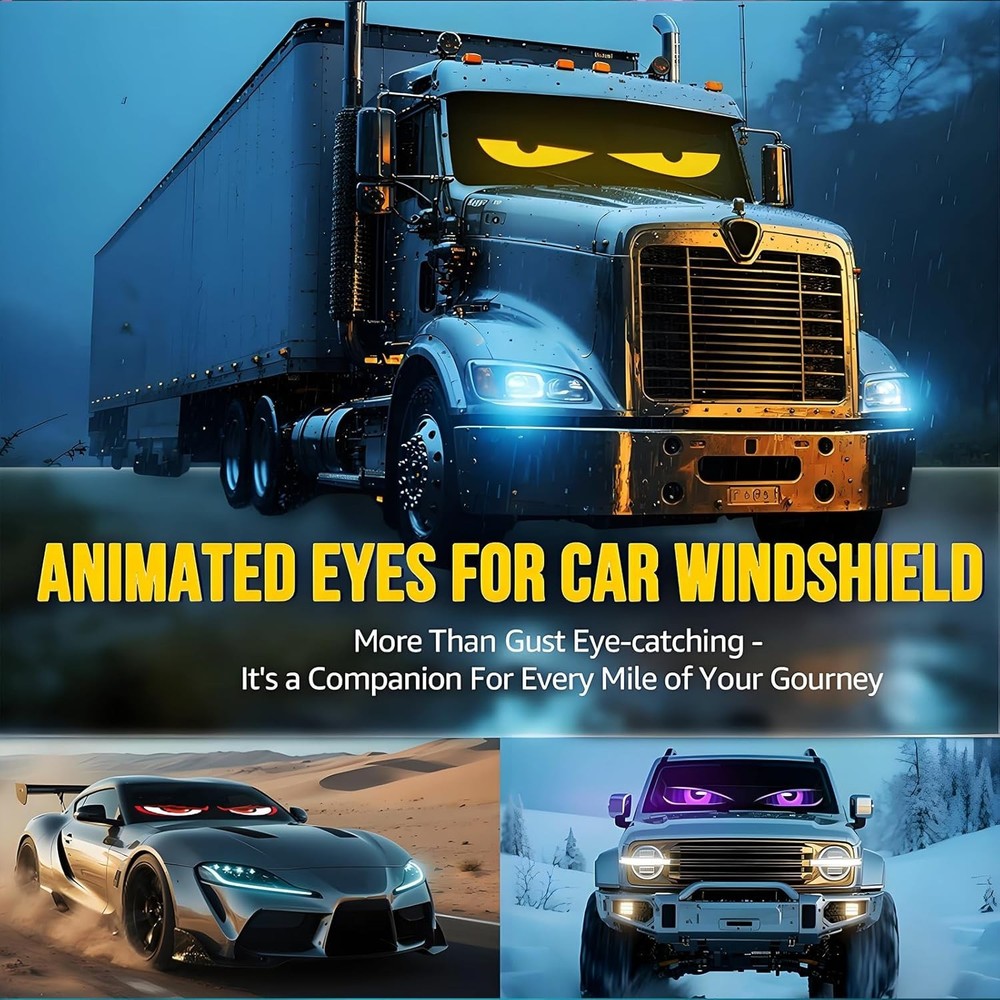 Devil Eyes Light 2PC for Windshield-23.42x4.72IN Programmable LED Eyes [Advan...
