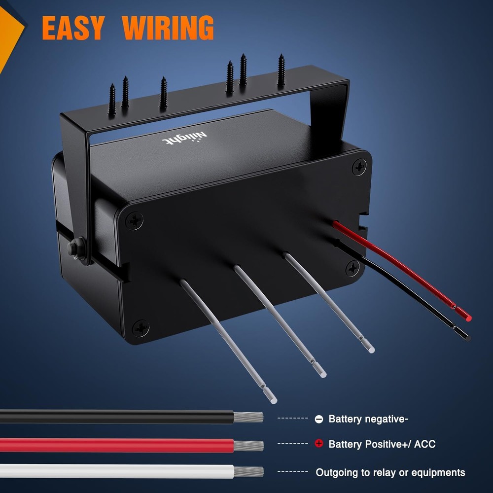 Nilight 3 Gang Rocker Switch Box 12V SPST ON Off Toggle Switch PD Type C