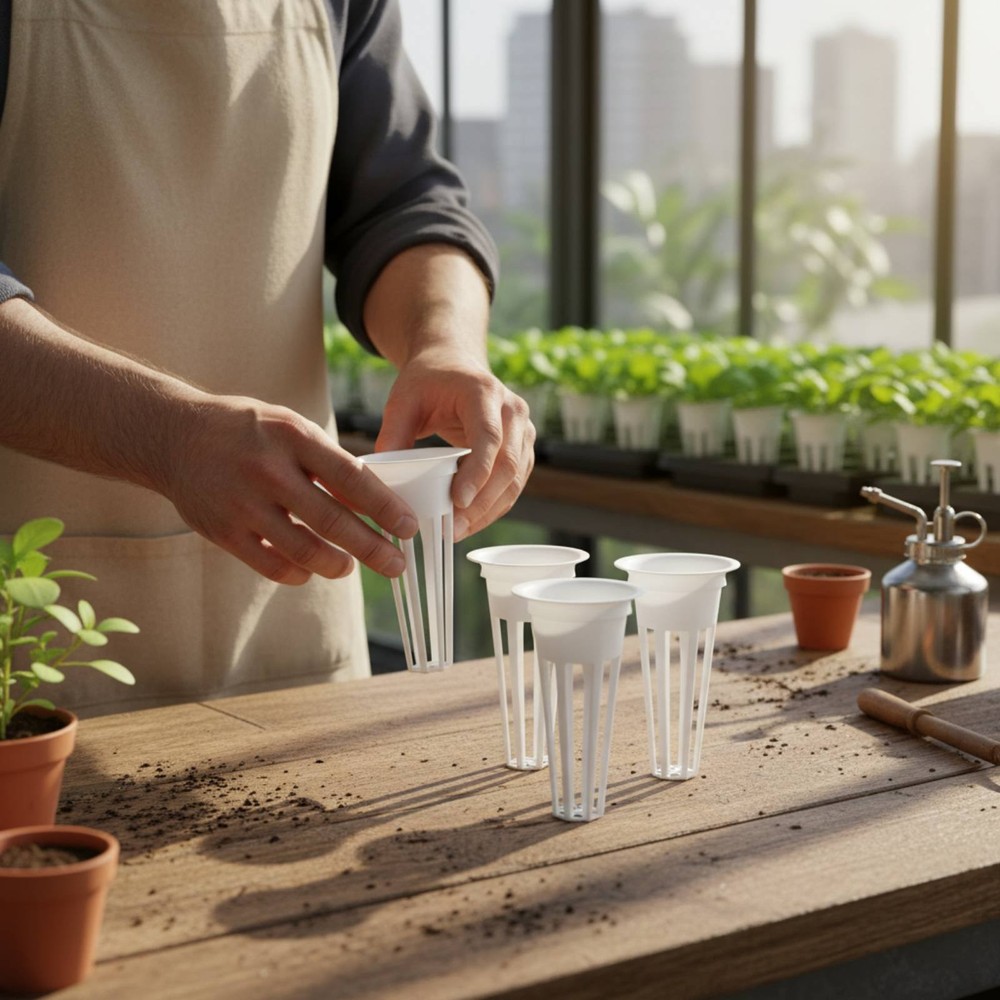 50 Pieces Hydroponic Grow Basket Kit Includes Light-Blocking Labels for Kitchen