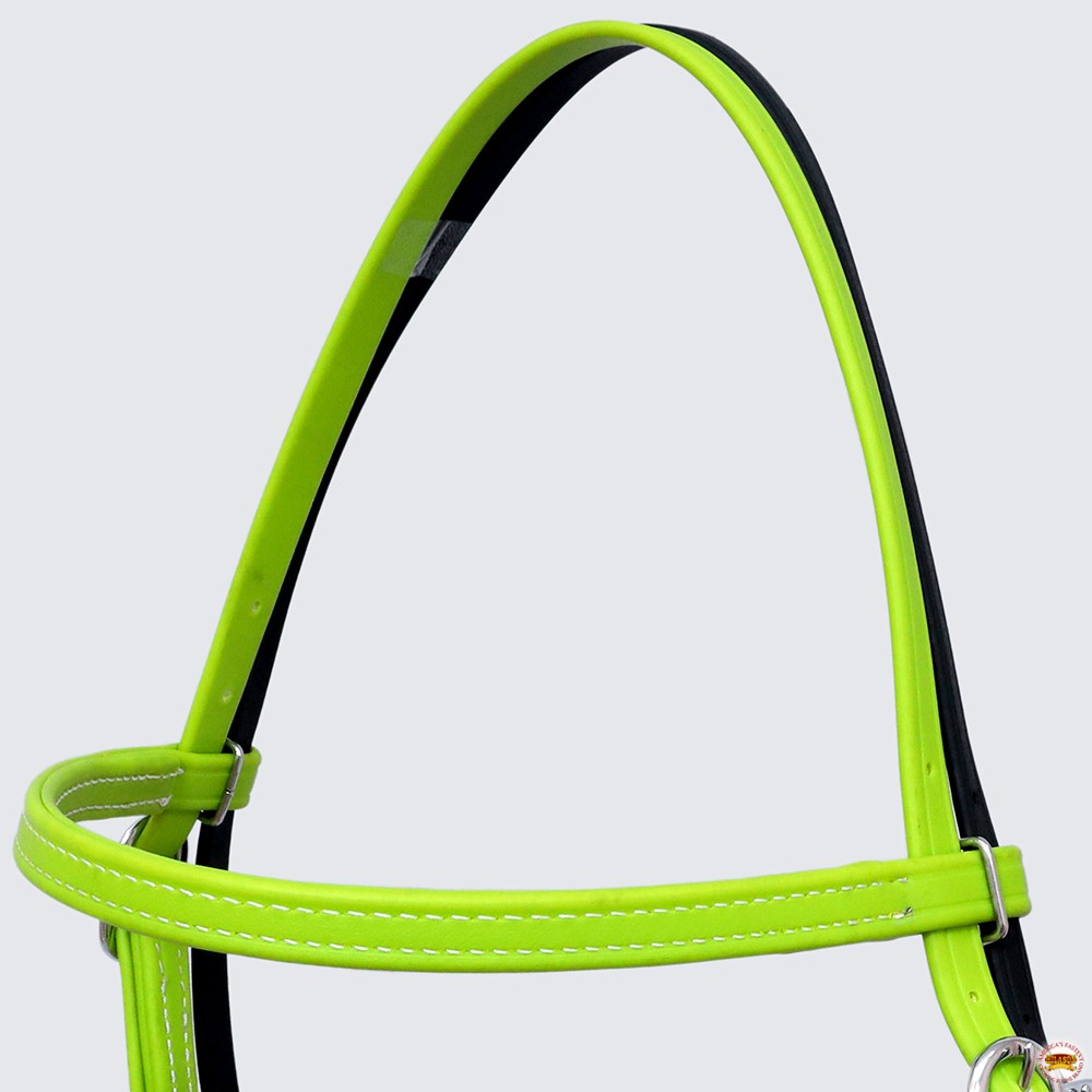 HILASON Western Horse Biothane Leather Headstall Lime Green |