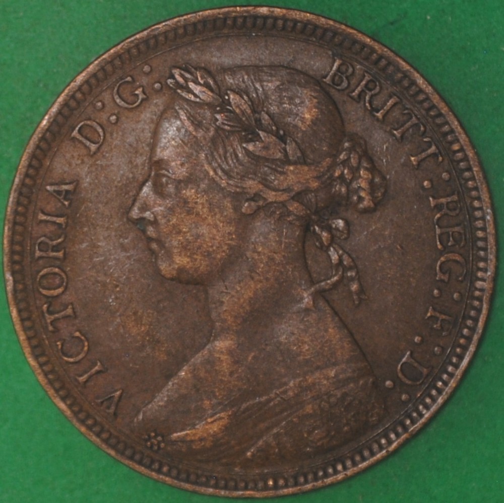1887 Great Britain Halfpenny XF+