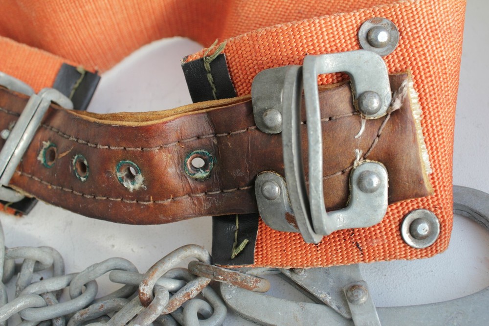 Vintage Soviet fire fighter high-altitude belt USSR