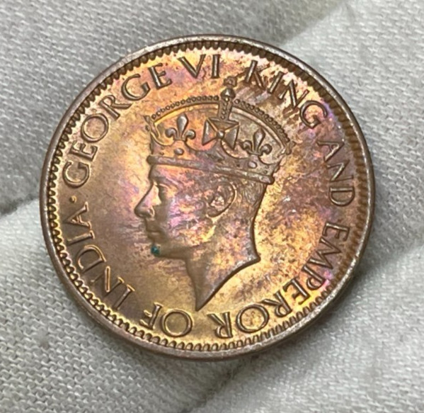 1945 Ceylon One Cent Excellent Condition High Value
