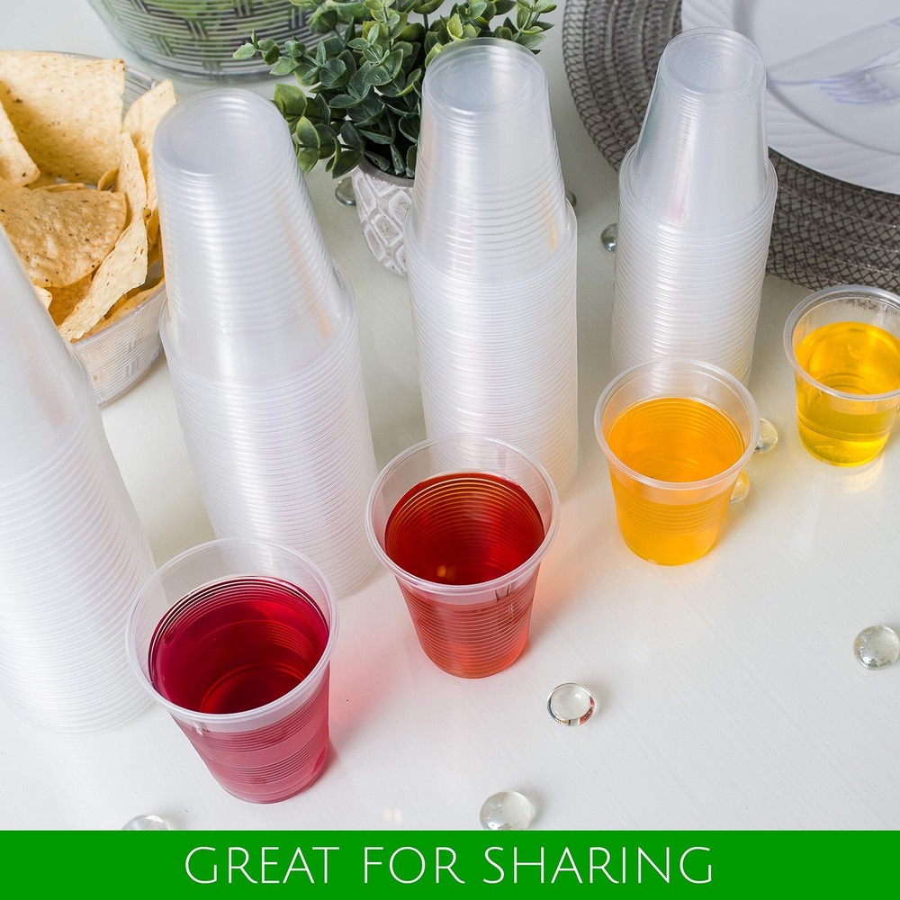 Plasticpro 5oz Disposable Plastic Clear Drinking Cups 400 Count Party