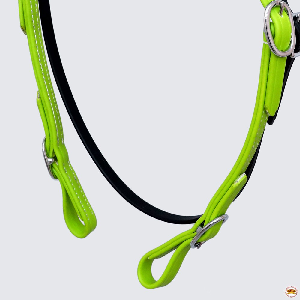 HILASON Western Horse Biothane Leather Headstall Lime Green |