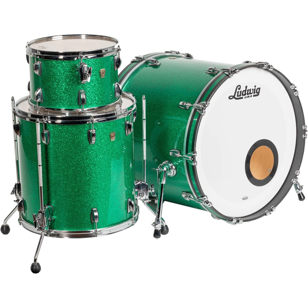 Ludwig Classic Maple 3-Piece Shell Kit - Green Sparkle